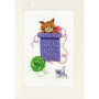 Vervaco Kit carte de voeux Chats ludiques lot de 3