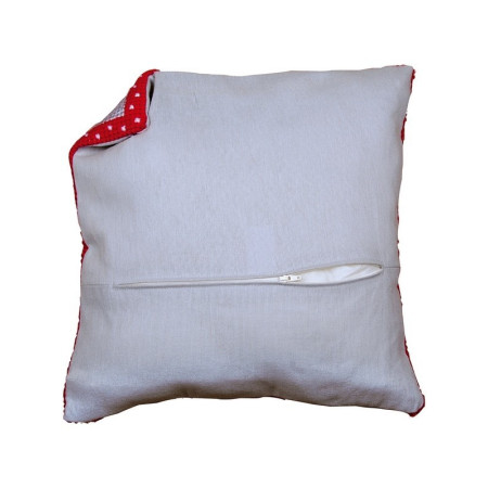 Dos de coussin avec fermeture - gris