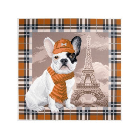 CDA Bedrucktes Aida Französische Bulldogge in Paris