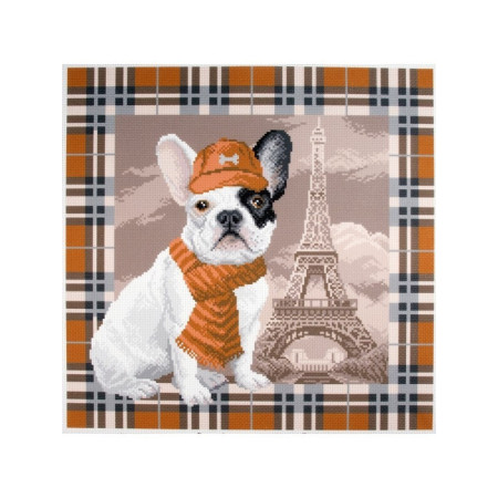 CDA Bedrucktes Aida Französische Bulldogge in Paris