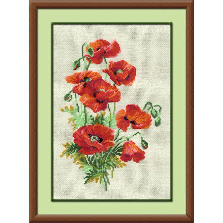 Riolis Kit de broderie Coquelicots sauvages