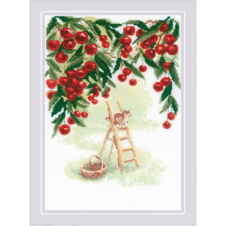 Riolis Embroidery kit Cherry Garden