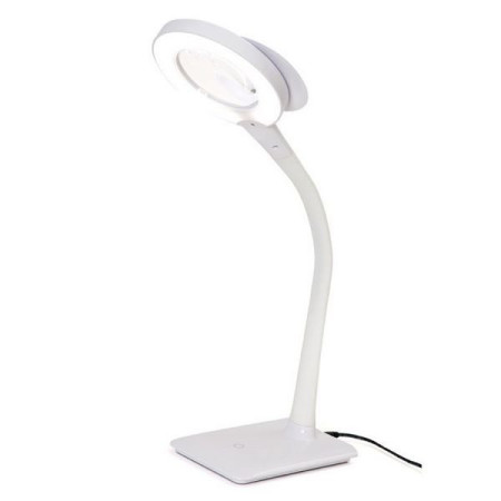 Magnifying LED desk lamp