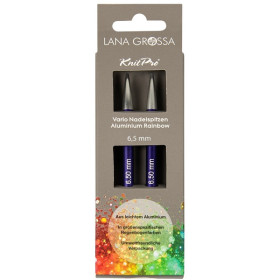 Lana Grossa Vario Rainbow rondbreinaald punten 6,5 mm