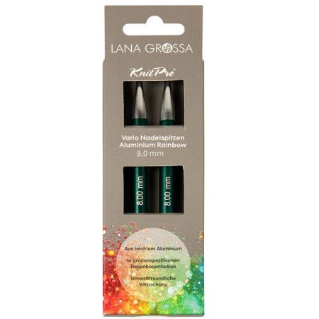 Lana Grossa Vario Rainbow rondbreinaald punten 8 mm