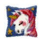 Latch hook cushion kit unicorn nr 4060