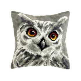 Kit coussin au point croix Hibou 9532