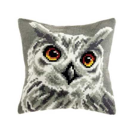 Kit coussin au point croix Hibou 9532