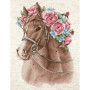 Kit de broderie le cheval en fleurs