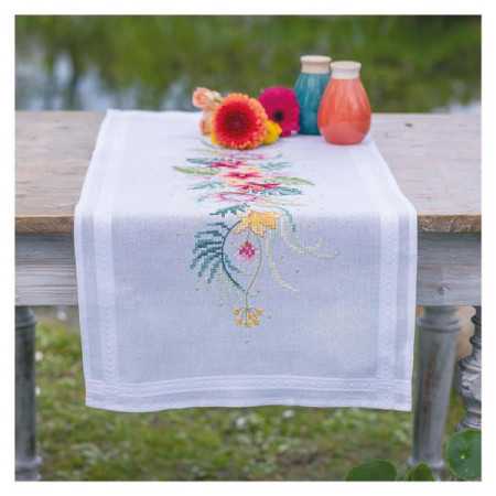 Kit chemin de table Fleurs tropicales