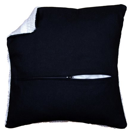 Dos de coussin avec fermeture - noir