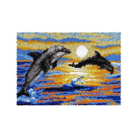 Latch hook rug kit Dolphins 4196