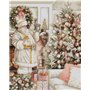 Luca-S Borduurpakket Witte Kerstman met kerstboom