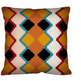 Kreuzstichkissen Cube