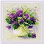 Riolis Embroidery kit Violets in a Pot