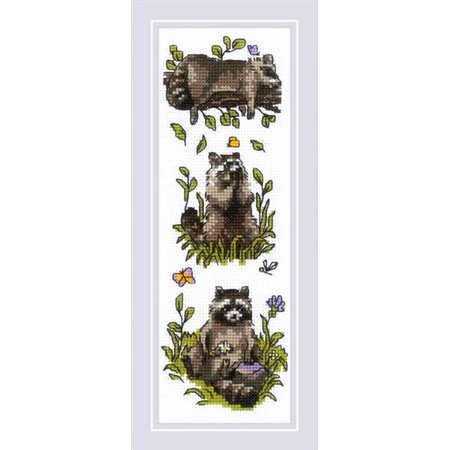 Riolis Embroidery kit Three Raccoons