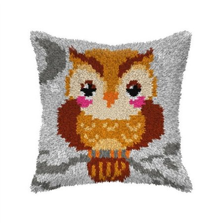 Latch hook cushion kit Owl nr 4109