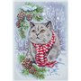 Borduurpakket Winter Kat