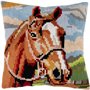 Cross stitch cushion kit Brown horse