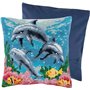 Kit coussin au point croix Dauphins