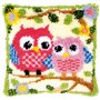 Kit coussin au point noué Chouettes sur branche 149752