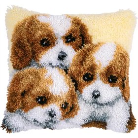 Kit coussin au point noué 3 chiens 145646