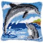 Kit coussin au point noué 2 Dauphins 14130