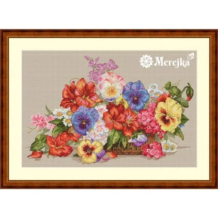 Merejka Embroidery kit Garden Flowers