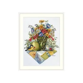 Merejka Kit de broderie Fleurs sauvages Thé