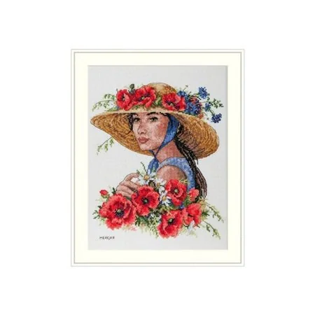 Merejka Kit de broderie « Chapeau fleuri »