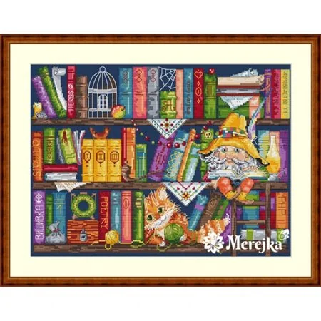 Merejka Embroidery kit Book Shelf