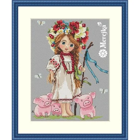 Merejka Embroidery kit Shepherd Girl
