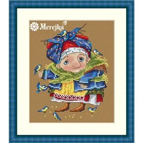 Merejka Borduurpakket Blauwe mees 