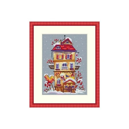 Merejka Kit de broderie Maison d'hiver
