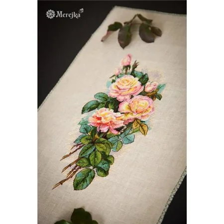 Merejka Kit de broderie Roses anciennes