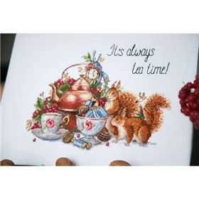 Merejka Kit de broderie C'est toujours l'heure du thé