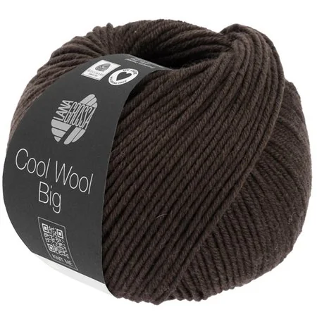 Lana Grossa Cool Wool Big zwartbruin 1020