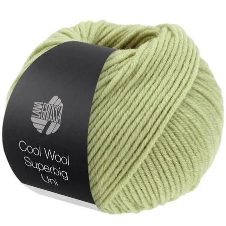 Lana Grossa Cool Wool Superbig Uni Bleekgroen 27