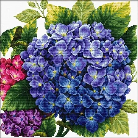Stickset Hortensie