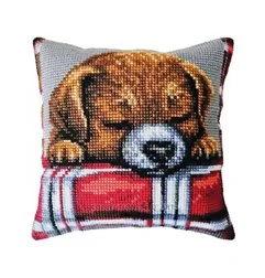 Borduurkussen Geliefde puppy 5482