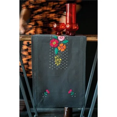 Loper kit Kleurige bloemen