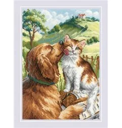 Riolis Stickset Wie Katze und Hund