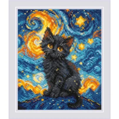 Riolis Embroidery kit Starry Cat
