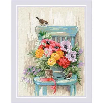 Riolis Stickset Gartenblumen