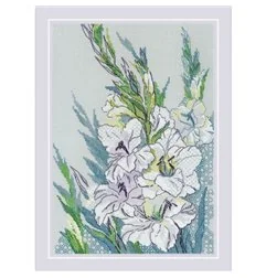 Riolis Stickset Weiße Gladiolen