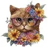 Brodeja Embroidery kit Cat in flowers