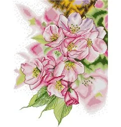 Borduurpakket Schitterende Magnolia - Aida 14, Kruissteek