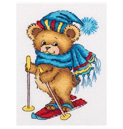 Kit de broderie Ours skieur