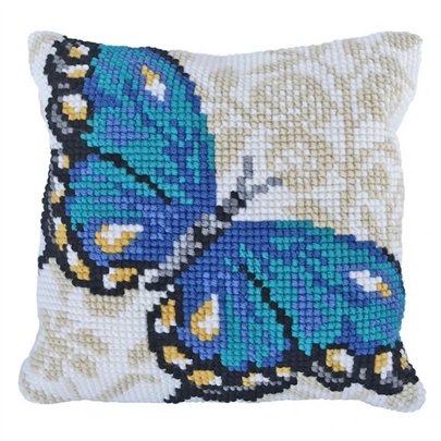 Stitch cushion kit Blue Butterfly