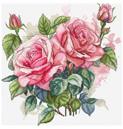 Kit de broderie Fleur rose